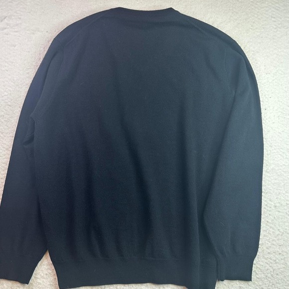 Jos A Bank Classic Collection Mens XL Black V Neck Sweater 100% Merino Wool - Picture 7 of 7